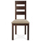 Dřevěná jídelní židle Autronic Jídelní židle masiv buk, barva ořech, látkový béžový potah (BC-2603 WAL) (1)