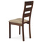 Dřevěná jídelní židle Autronic Jídelní židle masiv buk, barva ořech, látkový béžový potah (BC-2603 WAL) (4)