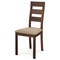 Dřevěná jídelní židle Autronic Jídelní židle masiv buk, barva ořech, látkový béžový potah (BC-2603 WAL) (5)