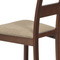 Dřevěná jídelní židle Autronic Jídelní židle masiv buk, barva ořech, látkový béžový potah (BC-2603 WAL) (6)
