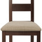 Dřevěná jídelní židle Autronic Jídelní židle masiv buk, barva ořech, látkový béžový potah (BC-2603 WAL) (7)