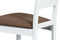 Dřevěná jídelní židle Autronic Jídelní židle, masiv buk, barva bílá, látkový hnědý potah (BC-2603 WT) (5)