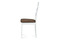 Dřevěná jídelní židle Autronic Jídelní židle, masiv buk, barva bílá, látkový hnědý potah (BC-2603 WT) (7)