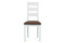 Dřevěná jídelní židle Autronic Jídelní židle, masiv buk, barva bílá, látkový hnědý potah (BC-2603 WT) (8)