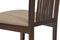 Dřevěná jídelní židle Autronic Jídelní židle, masiv buk, barva ořech, látkový béžový potah (BC-3940 WAL) (4)