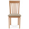 Dřevěná jídelní židle Autronic Jídelní židle, masiv buk, barva buk, látkový béžový potah (BC-3950 BUK3) (1)