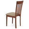 Dřevěná jídelní židle Autronic Jídelní židle, masiv buk, barva třešeň, látkový béžový potah (BC-3950 TR3) (7)