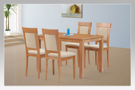 Dřevěný jídelní stůl Autronic Jídelní stůl 120x75 cm, barva buk (BT-6957 BUK3) (1)