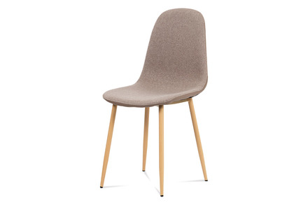 Moderní jídelní židle Autronic Jídelní židle, cappuccino látka-ekokůže, kov dub (CT-391 CAP2)