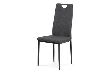 Moderní jídelní židle Autronic Jídelní židle, šedá látka, kov černý mat (DCL-391 GREY2)