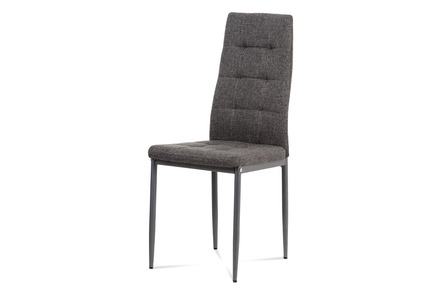 Moderní jídelní židle Autronic Jídelní židle, šedá látka, kov matný antracit (DCL-397 GREY2)