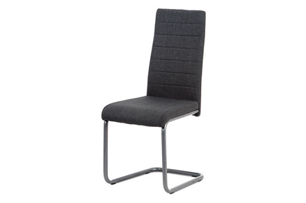 Moderní jídelní židle Autronic Jídelní židle, šedá látka, kov matný antracit (DCL-400 GREY2)