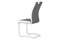 Moderní jídelní židle Autronic Jídelní židle chrom / koženka šedá s bílými boky (DCL-406 GREY) (1)
