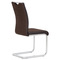 Moderní jídelní židle Autronic Jídelní židle chrom / hnědá látka + hnědá koženka (DCL-410 BR2) (9)