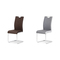 Moderní jídelní židle Autronic Jídelní židle chrom / hnědá látka + hnědá koženka (DCL-410 BR2) (10)