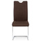 Moderní jídelní židle Autronic Jídelní židle chrom / hnědá látka + hnědá koženka (DCL-410 BR2) (1)