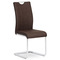 Moderní jídelní židle Autronic Jídelní židle chrom / hnědá látka + hnědá koženka (DCL-410 BR2) (2)
