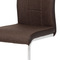 Moderní jídelní židle Autronic Jídelní židle chrom / hnědá látka + hnědá koženka (DCL-410 BR2) (4)