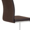 Moderní jídelní židle Autronic Jídelní židle chrom / hnědá látka + hnědá koženka (DCL-410 BR2) (5)
