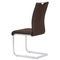 Moderní jídelní židle Autronic Jídelní židle chrom / hnědá látka + hnědá koženka (DCL-410 BR2) (8)