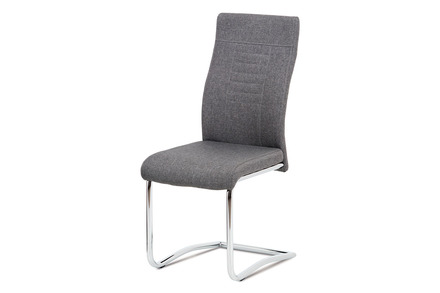 Moderní jídelní židle Autronic Jídelní židle šedá látka / chrom (DCL-427 GREY2)