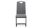 Moderní jídelní židle Autronic Jídelní židle - šedá látka, kovová podnož, černý matný lak (DCL-612 GREY2) (7)
