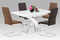 Moderní jídelní židle Autronic Jídelní židle, látka &quot;COWBOY&quot; hnědá, chrom (DCH-451 BR3) (10)