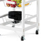 Regál Autronic Servírovací stolerk / regál na kolečkách s úložnými košíky, kostra MDF, vrchní deska bambus. (DR-043) (9)