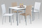 Moderní jídelní stůl Autronic Jídelní stůl 110x70 cm, MDF bílá / šedý lak (GDT-202 WT) (3)