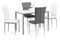 Moderní jídelní stůl Autronic Jídelní stůl 110x70 cm, MDF bílá / šedý lak (GDT-202 WT) (4)
