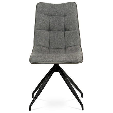 Moderní jídelní židle Autronic Jídelní židle, hnědá látka + ekokůže, kov antracit (HC-396 COF2) (1)