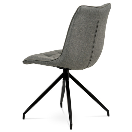 Moderní jídelní židle Autronic Jídelní židle, hnědá látka + ekokůže, kov antracit (HC-396 COF2) (4)