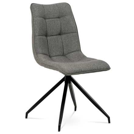 Moderní jídelní židle Autronic Jídelní židle, hnědá látka + ekokůže, kov antracit (HC-396 COF2) (8)