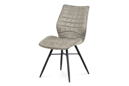 Moderní jídelní židle Autronic Jídelní židle, lanýžová látka vintage, kov černý mat (HC-444 LAN3)