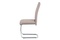 Moderní jídelní židle Autronic Jídelní židle, béžová ekokůže, bílé prošití, kov chrom (HC-481 LAN) (1)