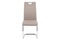 Moderní jídelní židle Autronic Jídelní židle, béžová ekokůže, bílé prošití, kov chrom (HC-481 LAN) (2)