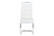 Moderní jídelní židle Autronic Jídelní židle, bílá ekokůže, černé prošití, kov chrom (HC-481 WT) (2)