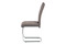 Moderní jídelní židle Autronic Jídelní židle, hnědá látka, bílé prošití, kov chrom (HC-482 COF2) (2)