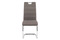 Moderní jídelní židle Autronic Jídelní židle, hnědá látka, bílé prošití, kov chrom (HC-482 COF2) (3)