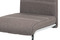 Moderní jídelní židle Autronic Jídelní židle, hnědá látka, bílé prošití, kov chrom (HC-482 COF2) (4)