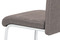 Moderní jídelní židle Autronic Jídelní židle, hnědá látka, bílé prošití, kov chrom (HC-482 COF2) (5)