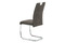 Moderní jídelní židle Autronic Jídelní židle - antracitová látka Cowboy v dekoru broušené kůže, kovová chromovaná podnož (HC-483 GREY3) (2)