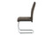 Moderní jídelní židle Autronic Jídelní židle - antracitová látka Cowboy v dekoru broušené kůže, kovová chromovaná podnož (HC-483 GREY3) (3)