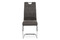 Moderní jídelní židle Autronic Jídelní židle - antracitová látka Cowboy v dekoru broušené kůže, kovová chromovaná podnož (HC-483 GREY3) (4)
