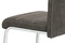 Moderní jídelní židle Autronic Jídelní židle - antracitová látka Cowboy v dekoru broušené kůže, kovová chromovaná podnož (HC-483 GREY3) (6)