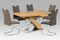 Moderní jídelní židle Autronic Jídelní židle - antracitová látka Cowboy v dekoru broušené kůže, kovová chromovaná podnož (HC-483 GREY3) (8)