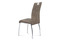 Moderní jídelní židle Autronic jídelní židle, látka hnědá, bílé prošití / chrom (HC-486 BR3) (1)