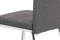 Moderní jídelní židle Autronic Jídelní židle, šedá látka, bílé prošití, kov chrom (HC-485 GREY2) (9)