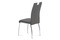 Moderní jídelní židle Autronic Jídelní židle, šedá látka, bílé prošití, kov chrom (HC-485 GREY2) (2)