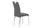 Moderní jídelní židle Autronic Jídelní židle, šedá látka, bílé prošití, kov chrom (HC-485 GREY2) (3)